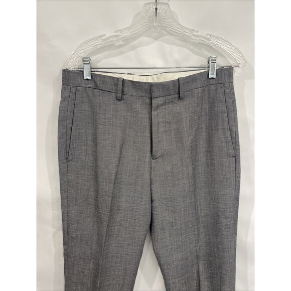 Theory Women Size 30 Dress Pant Grey Straight Wool Linen Work Classic Preppy NEW - Picture 4 of 16